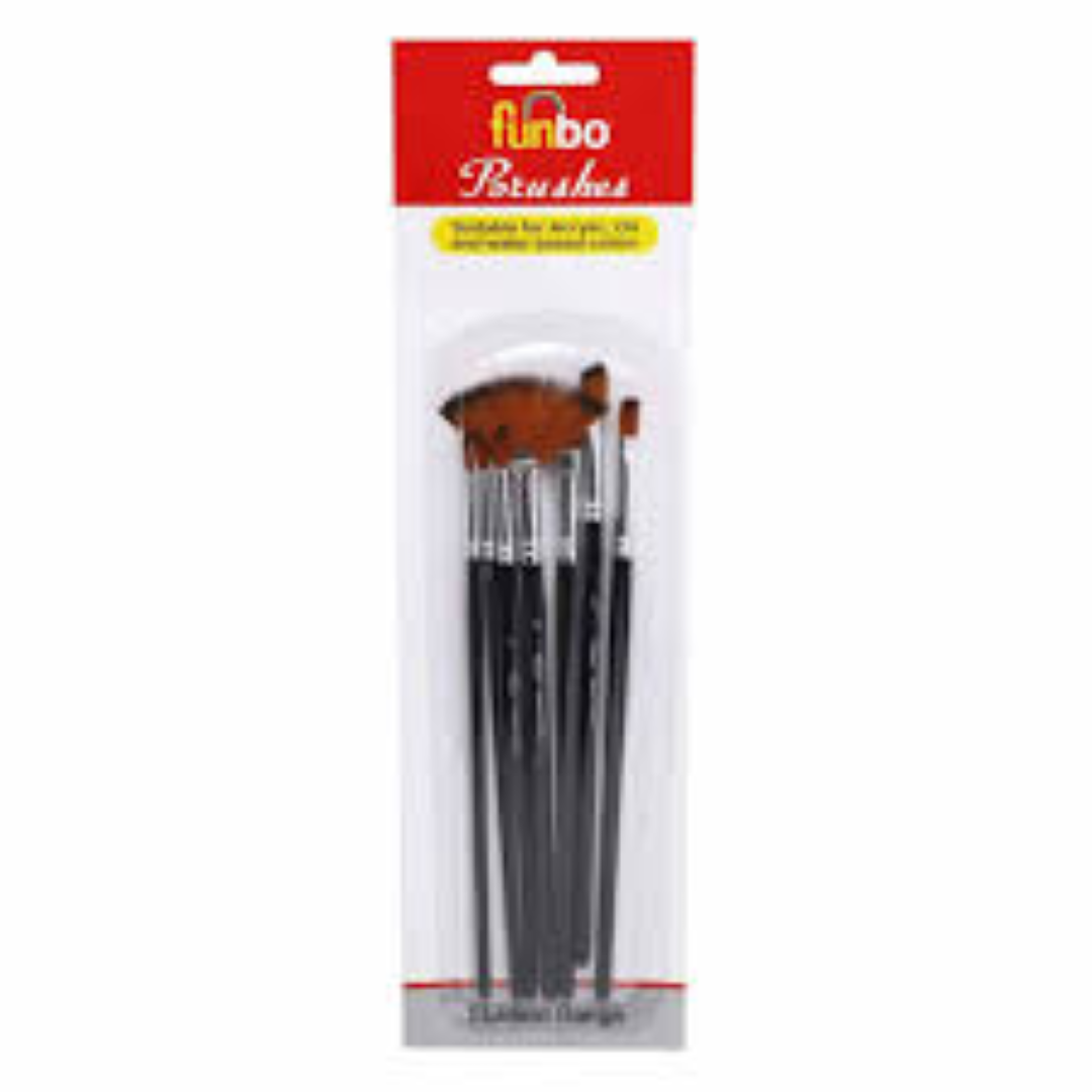 Funbo Brush Mlt Prp Lng Rnd Set # 2